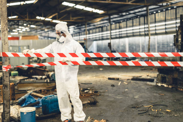 Professional Biohazard Cleanup technician working in Rochester, MI